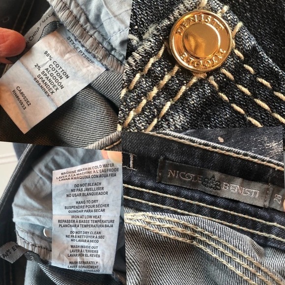 Nicole Benisti Distressed Jean Gray Size 28 Paint Splat NWOT Distressed Denim - Picture 7 of 16